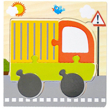 Montessori-Spiele, die Baby Tiere spielt, handeln Kinder 3D hölzernes Karikatur-Erkennen-Puzzlespiel Toy Matching verwirrt