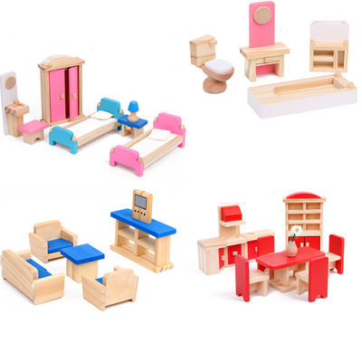 Miniaturpuppenhaus-Zusätze klassische 26CM hölzerne Puppen-Haus-Möbel Diy