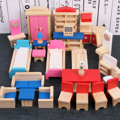 Miniaturpuppenhaus-Zusätze klassische 26CM hölzerne Puppen-Haus-Möbel Diy