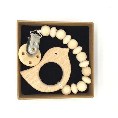 Baby-Zahnenspielwaren tierisches organisches hölzernes Silikon 5pcs Teether hölzerne