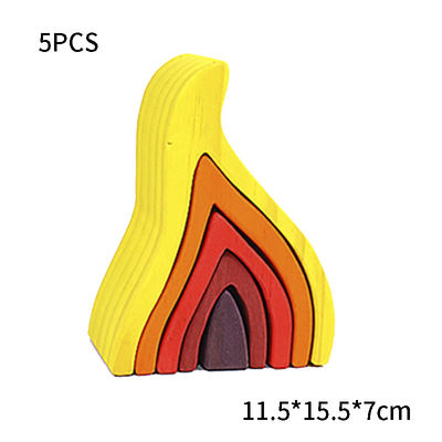 DIY baute 11.5cm Holzklotz-Spielwaren Montessori zusammen, den Block Staplungsbalance einstellte