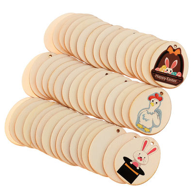 Unfertiges hölzernes Handwerk Chips Hangings 60mm löscht Holzklötze
