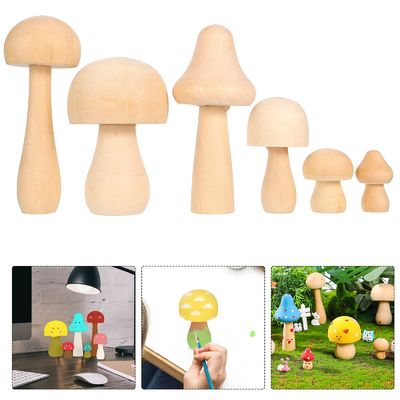 Natürlicher unfertiger hölzerner Pilz der Klammer-3cm spielt 2,55 in den Kindergraffiti