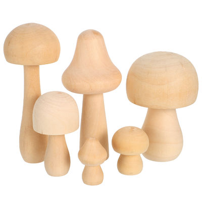 Natürlicher unfertiger hölzerner Pilz der Klammer-3cm spielt 2,55 in den Kindergraffiti