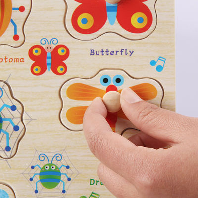 Unisex-15cm hölzerne Tierpuzzle-hölzerne pädagogische Spielwaren