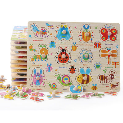 Unisex-15cm hölzerne Tierpuzzle-hölzerne pädagogische Spielwaren