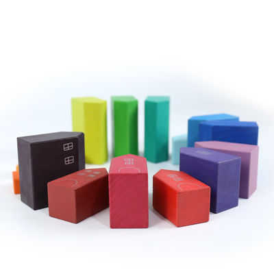 22.5cm Haus-hölzerner Regenbogen-Stapler-hölzerner Geschichten-Regenbogen, der Spielzeug stapelt