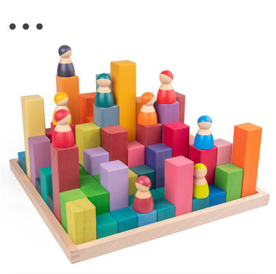 Hölzerner Regenbogen-Stapler 1001 der Nachtiso9001 Toy Beech Rome Grimms