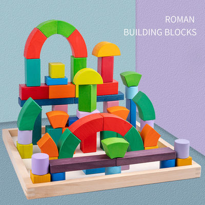 Hölzerner Regenbogen-Stapler 1001 der Nachtiso9001 Toy Beech Rome Grimms