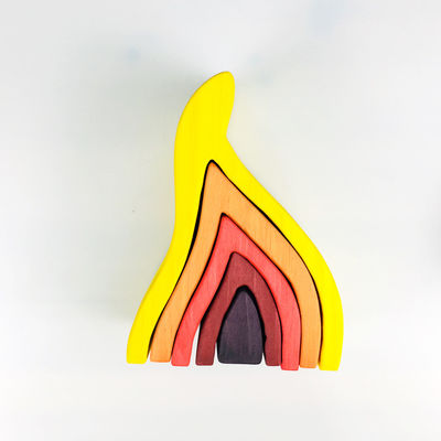 Hölzerne Bausteine Toy Geometric Rainbow Building Blocks Pegdolls