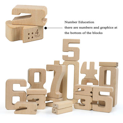 Jenga-Spiel-hölzerne Bausteine Toy Number Montessori