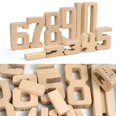 Jenga-Spiel-hölzerne Bausteine Toy Number Montessori