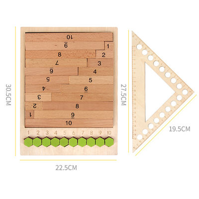Geometrisches 30.5cm hölzernes Zählungsbrett-Zahl-Puzzlespiel-Brett