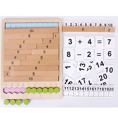 Geometrisches 30.5cm hölzernes Zählungsbrett-Zahl-Puzzlespiel-Brett