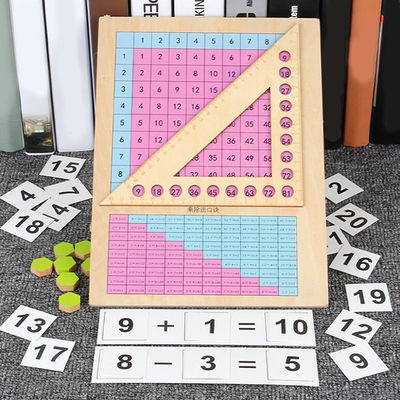Geometrisches 30.5cm hölzernes Zählungsbrett-Zahl-Puzzlespiel-Brett