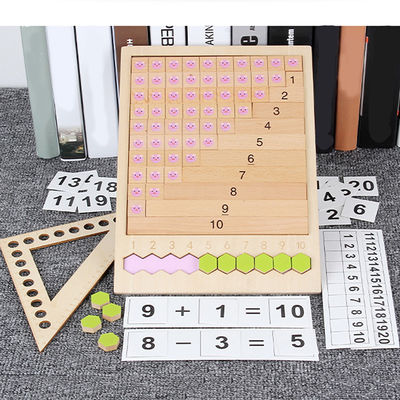 Geometrisches 30.5cm hölzernes Zählungsbrett-Zahl-Puzzlespiel-Brett