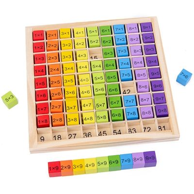 Montessori 0.59in 99 Zahl-hölzernes Mathe Toy Table Abacus Counting Toy