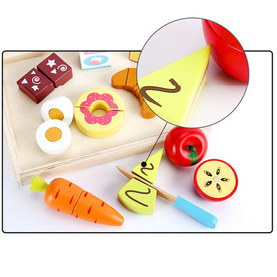 Hölzernes Schnittfrucht-magnetisches Gemüsespielzeug Montessori 9.5cm