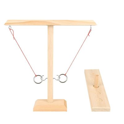 Hakt 28cm hölzernes Ring Toss Game Throwing Paintable hölzernes Handwerk