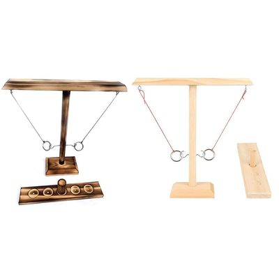 Hakt 28cm hölzernes Ring Toss Game Throwing Paintable hölzernes Handwerk