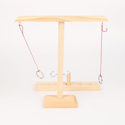 Hakt 28cm hölzernes Ring Toss Game Throwing Paintable hölzernes Handwerk
