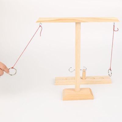 Hakt 28cm hölzernes Ring Toss Game Throwing Paintable hölzernes Handwerk
