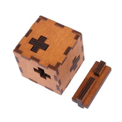 Hölzerner geheimer Kasten des Puzzlespiel-ISO9001 für Kindergehirn IQ-Test