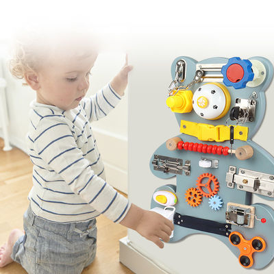Pädagogisches hölzernes beschäftigtes Brett Montessori für Kleinkinder