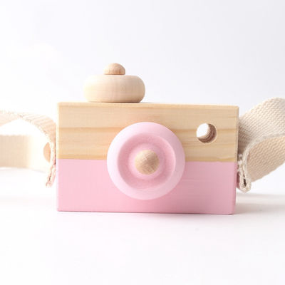 Buche hölzerne Montessori-Halsketten-Kamera hängend für Baby
