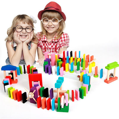 100 200 300 hölzerne Bausteine der Domino-500PCS