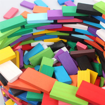 100 200 300 hölzerne Bausteine der Domino-500PCS