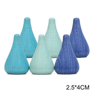 Stapler Montessori des Regenbogen-6pcs pädagogische hölzerne Spielwaren