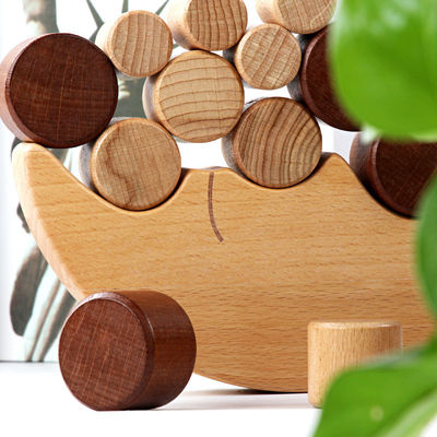 Mond-Balancen-Bausteine des Montessori der Kinder hölzerne