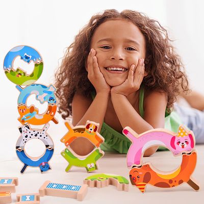 Pädagogischer Mond-Hundetierbalancen-Spiele ODM für Kinder