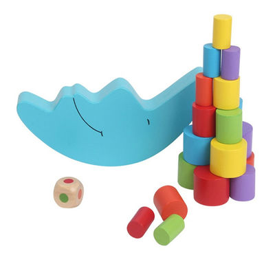 Hölzernes Montessori-Mond-Balancen-Spiel für das frühe Lernen