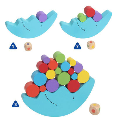 Hölzernes Montessori-Mond-Balancen-Spiel für das frühe Lernen