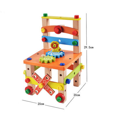 Hölzerner Kinderstuhl Toy With Water Based Painted Montessori