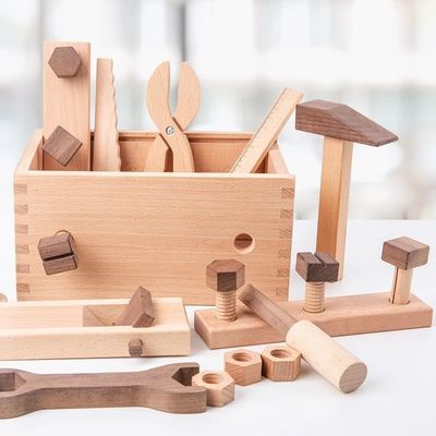 Hölzerner reparatur-Werkzeug-Satz Montessori Multifunktionsfür Jungen