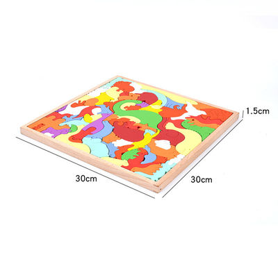 ISO-stereoskopisches hölzernes Tierpuzzlespiel für Kinderfrüherziehung