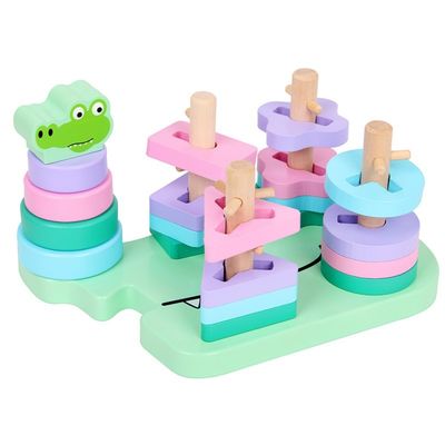 Kognitives Krokodil-Bärn-Form-Früherziehungs-Puzzlespiel
