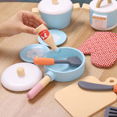 Hölzerne die Unisexkinderfrüherziehung täuschen Küchen-Spielwaren vor