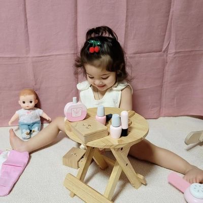 Der tragbare Montessori hölzerner kosmetischer Toy Set der Kinder ISO9001