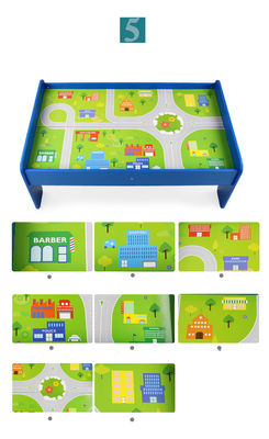 Erbauer Wooden Board Game Mini Woodens 88pcs City Road