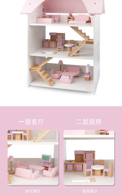 Wasserbasierte Beschichtungs-Mini Wooden Simulation House For-Kinder