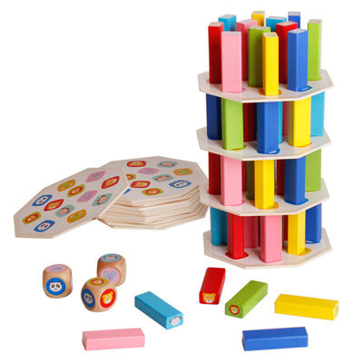ungiftige hölzerne hohe 54pcs Staplungsbrettspiele
