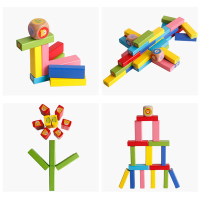 ungiftige hölzerne hohe 54pcs Staplungsbrettspiele
