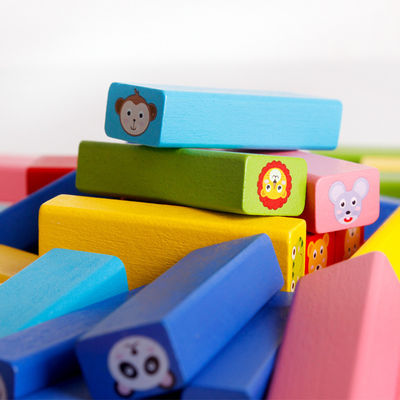 ungiftige hölzerne hohe 54pcs Staplungsbrettspiele