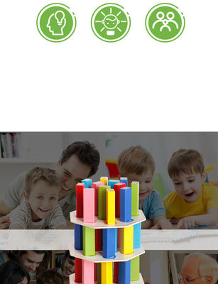 ungiftige hölzerne hohe 54pcs Staplungsbrettspiele