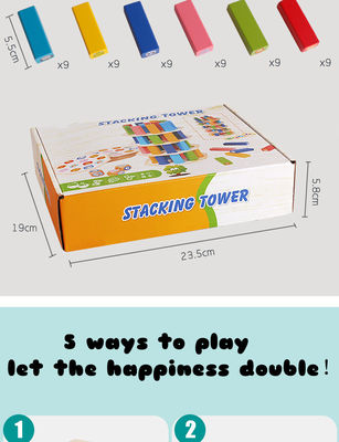 ungiftige hölzerne hohe 54pcs Staplungsbrettspiele