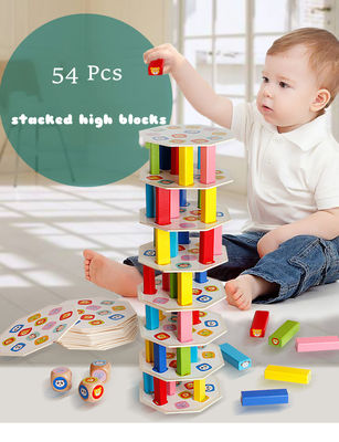 ungiftige hölzerne hohe 54pcs Staplungsbrettspiele